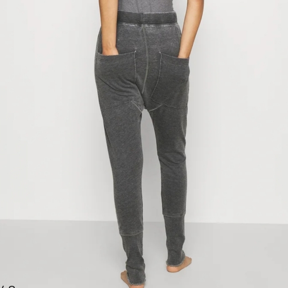 Free People Cozy All Day Harem Black Oversized Leggings - Picture 12 of 15